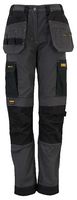 ROSEVILLE 8/31 - Roseville Ladies Stretch Slim Fit Holster Work Trousers, Grey/Black - Size 8 31" Leg