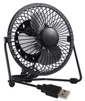 4inch Mini USB Desk Fan, Black