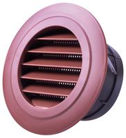 E850B - Wall Air Vent with Inner Mesh, 100mm, Brown