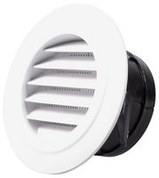 E850W - Wall Air Vent with Inner Mesh, 100mm, White