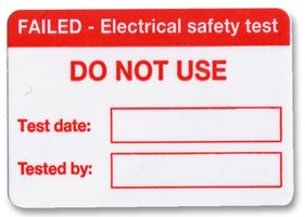 P200FAIL - 40x28mm PAT Test Fail Labels - Pack of 200