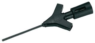 973972100 - 2A 2mm MICRO-KLEPS Miniature Clamp Test Probe - Black