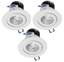 14407 - Pack of 3 5W Tilting LED White Downlights