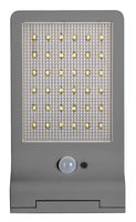 4058075267862 - 3W Solar Powered LED Door Light, 4000K, Cool White, 320lm, Silver, IP44