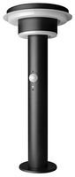 4058075392748 - 6W Endura Style Double Circle Solar Post Light, 3000K, Warm White, 400lm, IP44, Black
