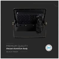 VT-118S-B 20258 - 10W LED Floodlight with PIR, 6500K, 735lm, Black, IP65