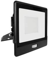 VT-158S-B 20265 - 50W Slim Floodlight with PIR, 3000K, 4000lm, Black