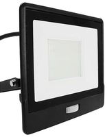 VT-158S-1-B 20289 - 50W Slim Floodlight with PIR, 3000K, 4000lm, IP65, Black