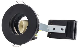 VT-701CL-B 7681 - Canless Fire Rated GU10 Fitting, Black, IP20