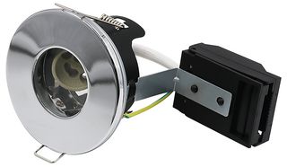 VT-702CL-C 7684 - Canless Fire Rated GU10 Fitting, Chrome, IP65