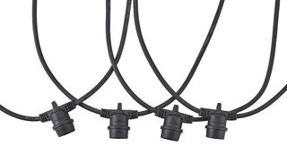 86323 - Outdoor Festoon String with 12x E27 holders, 12m, IP54