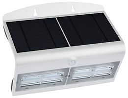 8278 - 7W LED Solar Wall Light with PIR, 4000K, 850lm, IP65, White
