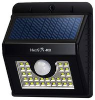 NEXSUN-400 - NexSun 400 Outdoor Solar LED Security Wall Light with PIR Sensor, IP65, 400lm, Black