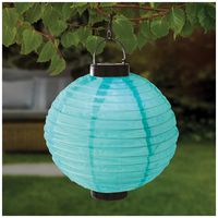 LS184011B - Solar Powered Lantern, Blue, Cool White, IP44