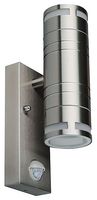 VT-7632S - 2 Way Up and Down Wall Light with PIR Sensor, IP44, Chrome