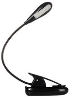GH417 - LED Reading Light with Flexible Head & Clip, Black
