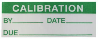 7827332 - Calibration Labels 16 x 38mm Metalised Polyester 350 Pack Green