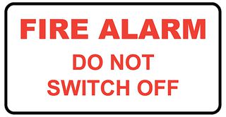 LDWFSOSA - Fire Alarm Do Not Switch Off Labels, Pack of 18