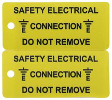 LDSECRP - Safety Label Electrical Connection Tags, Pack of 5