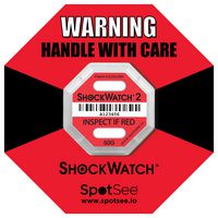50000K 10PK - ShockWatch 2 Impact Indicator, 6.35mm x 42.93mm, 50G, Red, Pack of 10