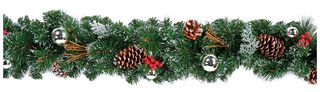 DF187167 - 1.8m Silver Dressed Christmas Garland