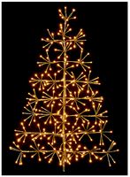 LV191433G - 60cm Gold Starburst Tree with Warm White LEDs