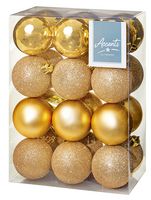 TD126241CG - 60mm Champage Gold Christmas Baubles, Pack of 24