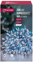 FLV071255BWC-CPC - 200 LED Blue-White Fairy Lights with Timer, 23.9m