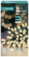LB112383WW. - 100 LED Warm White Battery Operated Multi-Action Fairy Lights on Green Cable, 10.2m