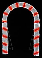 LI201132 - 2m Candy Cane Archway Rope Light with Tinsel