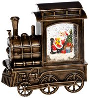LB201275 - 17.5cm Antique Gold Christmas Train Water Spinner