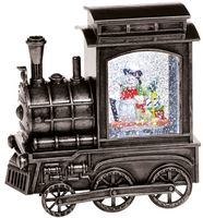 LB201276 - 17.5cm Antique Silver Christmas Train Water Spinner