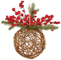 DF199223 - Decorative Red Berry & Ratten Ornament