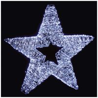 LV231504S - 60cm Silver Christmas Star with 1700 White LEDs
