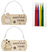 AC231245 - 17cm Colour Your Own Christmas Gonk Wall Hanging Decoration - Various Designs
