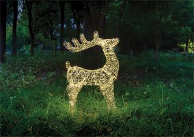 XH10093 - 78cm 450 LED Metal Silver Deer, Warm White