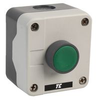 RC1PG - 1N/O Momentary Control Station, Green, IP65