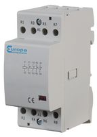 EUC2-25-4P - 4 Pole Modular DIN Rail Contactor, 25A, N/O, 230V