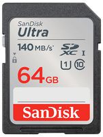 SDSDUNB-064G-GN6IN - 64GB Ultra SDXC Memory Card UHS-I U1 Class 10, 140MB/s Read