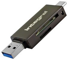 INCRUSB3.0ACSDMSDA2 - USB-A & USB-C Dual Slot SD / MicroSD Card Reader