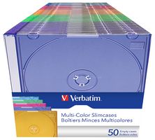 49973 - Multi Colour CD /DVD Slimcases, 50 Pack