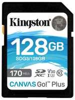 SDG3/128GB - 128GB Canvas Go! Plus SDXC Memory Card, Class 10 UHS-I U3 V30 170MB/s Read