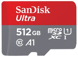 SDSQUAC-512G-GN6MA - 512GB Ultra MicroSDXC Memory Card, Class 10 A1 UHS-I U1 150MB/s Read
