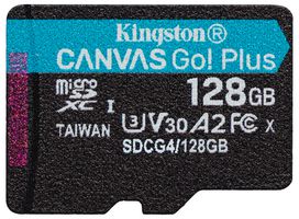 SDCG4/128GB - 128GB Canvas Go! Plus MicroSDXC Memory Card, Class 10 A2 UHS-I U3 V30 200MB/s Read