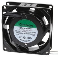 SF23080AT/2082HBL.GN - 220-240V AC 2 Pin Ball Bearing Slimline Axial Flow Fan - 80 x 80 x 25mm