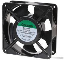 DP201A/2123HSL.GN - 220-240V AC 2 Pin Sleeve Bearing Axial Flow Fan - 120 x 120 x 38mm