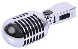 PLS00093 - Retro 50's Style Chrome Microphone, Dynamic Cardioid