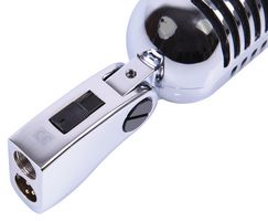 PLS00093 - Retro 50's Style Chrome Microphone, Dynamic Cardioid