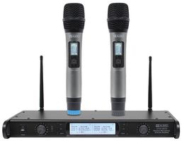 DTM600H - Dual UHF Handheld Microphone Wireless System 606-614MHz, MIC72V2