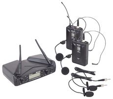 WM700DHA - Dual Channel PLL UHF Wireless Belt-pack Microphone System - 823MHz to 832MHz